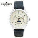 GRANDEUR PLUS グランドールプラス GRP011W1 ムーンフェイズ クオーツ クォーツ 牛革 レザー ウォッチ【送料無料】 watch 時計 お祝...