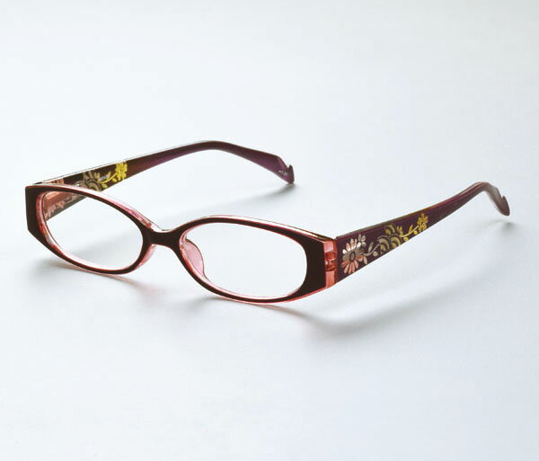 シニアグラス 和柄 ワインレッド 眼鏡ケース付き 老眼鏡 【送料無料】 リーディンググラス 読書用メガネ おしゃれ 和風 柄 軽量 度数が選べる 敬老の日 メガネケース付き ※北海道・沖縄県への配送は別途送料＋1,290円