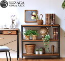 ZAGA 3段ラック 幅90 ZR-900 rack 【送料無料 SALE】 棚 アンティーク調 ザガ 木製 ウッド お洒落 オシャレ 家具 インテリア 【予約...