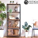 ZAGA 5段パイプラック 幅60 ZR-600-5 rack 【送料無料 SALE】 棚 アンティーク調 桐の天然木 木製 ウッド 収納棚 お洒落 オシャレ ...