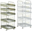 フェミニワゴン 5段 ONLS0134 【送料無料 SALE】 透明 クリア フェミニン ゴールド取手 desk デスク 台所 Kitchen rack キッチ...