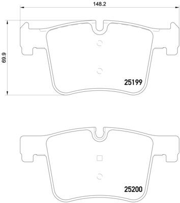 3シリーズ F30 3D20 8C20 ブレーキパッド フロント左右セット ブレンボ エクストラパッド P06 075X brembo XTRA PAD フロントのみ 3 Series SEDAN ブレーキパット ybn【店頭受取対応商品】