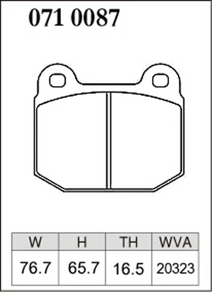 エスプリ 85H ブレーキパッド フロント左右セット ディクセル Pタイプ 0710087 DIXCEL フロントのみ Esprit ブレーキパット sgw【店頭受取対応商品】
