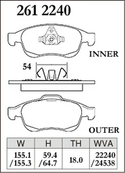 ��ͥ����� BU14 �֥졼���ѥå� �ե���Ⱥ������å� �ǥ������� M������ 2612240 DIXCEL �ե���ȤΤ� Renegade �֥졼���ѥå� sgw��ŹƬ�����б����ʡ�