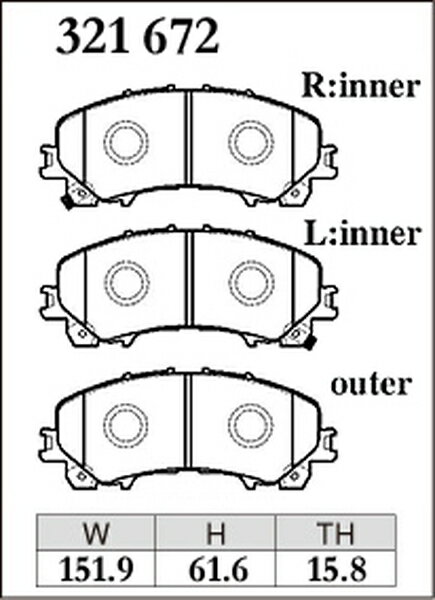 �������ȥ쥤�� T32�� �֥졼���ѥå� �ե���Ⱥ������å� �ǥ������� ES������ 321672 DIXCEL �������ȥ饹�ԡ��� �ե���ȤΤ� X-TRAIL �֥졼���ѥå� sgw��ŹƬ�����б����ʡ�