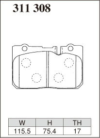 セルシオ UCF20 UCF21 ディクセル ブレーキパッド Xタイプ【311308】 フロント左右セット DIXCEL sgw 【店頭受取対応商品】