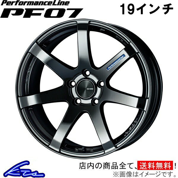 レガシィアウトバック BT5 アルミホイール エンケイ パフォーマンスライン PF07【19×8J 5-114 INSET45 SBK】ENKEI PerformanceLine 19インチ 5穴 114.3 45 インセット45 レガシー LEGACY OUTBACK 車用ホイール 1本 4本セット 1台分 一台分 1枚 4枚【店頭受取対応商品】