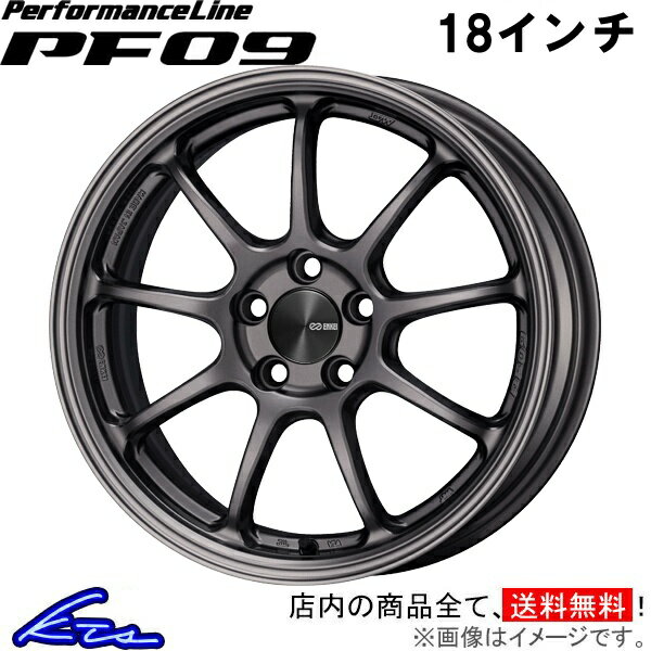 ランサーエボリューションVII CT9A アルミホイール エンケイ パフォーマンスライン PF09【18×8.5J 5-114 INSET38】ENKEI PerformanceLine 18インチ 5穴 114.3 38 インセット38 ランエボ7 evo7 LANCER Evolution 車用ホイール 1本 4本セット 1台分【店頭受取対応商品】