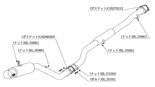 柿本改 ハイパーフルメガN1+Rev. マフラー ランサーエボリューションV/VI GF-CP9A M31306 KAKIMOTO RACING 柿本 カキモト HYPER FULLMEGA N1+Rev. スポーツマフラー【店頭受取対応商品】