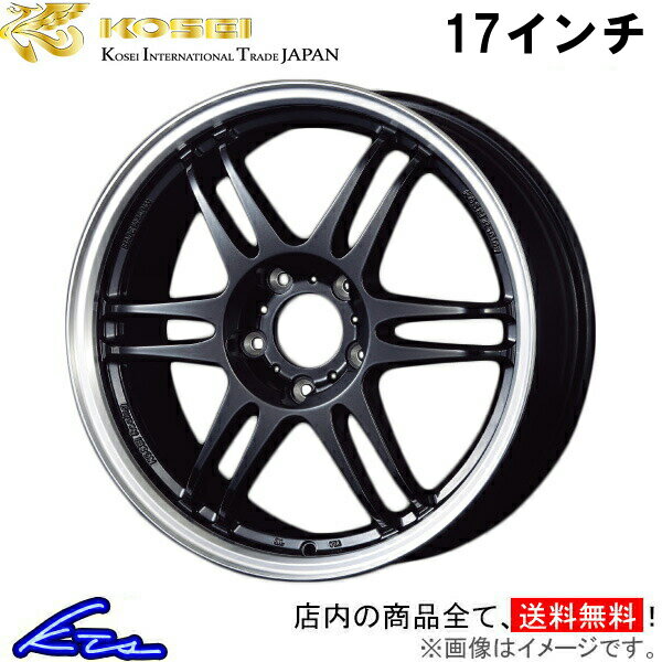 キックス P15 アルミホイール コーセイ K1レーシング .REV 10004 KOSEI K-1 Racing 17インチ 5穴 114.3 +48 インセット48 KICKS 車用ホイール 1本 4本セット 1台分 一台分 1枚 4枚【店頭受取対応商品】