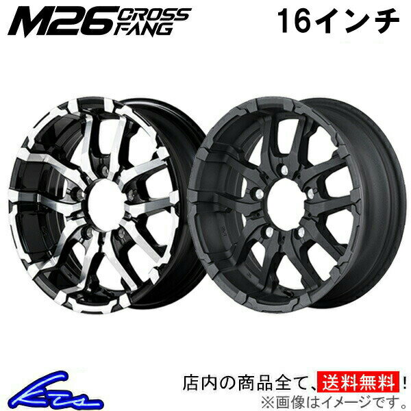 ジムニー 64系 アルミホイール MID ナイトロパワー M26クロスファング【16×5.5J 5-139 INSET20】マルカサービス NITRO POWER M26 CROSS FANG 16インチ 5穴 139.7 +20 インセット20 Jimny 車用ホイール 1本 4本セット 1台分 一台分 1枚 4枚【店頭受取対応商品】