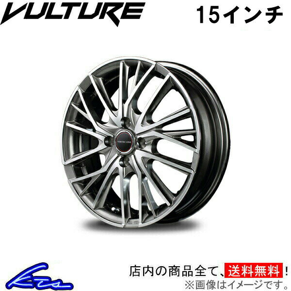 クー M400系 アルミホイール MID ヴァーテックワン ヴァルチャー【15×5.5J 4-100 INSET43】マルカサービス VERTEC ONE VULTURE 15インチ 4穴 +43 インセット43 Coo 車用ホイール 1本 4本セット 1台分 一台分 1枚 4枚【店頭受取対応商品】