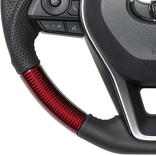 RAV4 50系 ステアリング レアル オリジナルシリーズ TYA-RDC REAL レッドカーボン ...