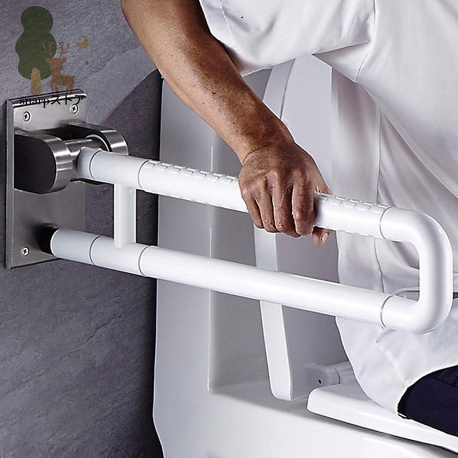 トイレの安全手すり、滑り止め、折りたたみ式の跳ね上げ式ステンレス鋼グラブバー...