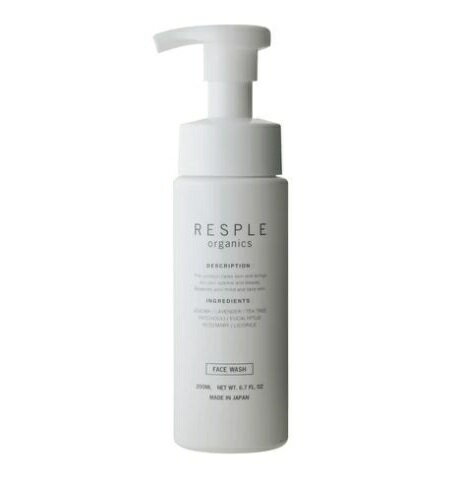 在庫処分!!ストレインRESPLE organics フェイスウォッシュ 200ml（洗顔料・フェイスケア・洗顔フォーム・美容品・バスグッズ）