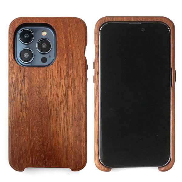【送料無料(一部地域除く)!!】Wood & Leather Goods LIFELIFE Wooden Case for iPhone 14 pro 特注木製スマホケース(天然素材・スマホケース・iPhone・天然素材・日本製)