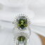 【中古】 グリーンジルコン ダイヤモンド0.48ct リング PT900 証明書付き
