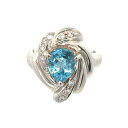 【中古】アクアマリン1.90ct ダイヤモンド0.13ct リング 11号(4)