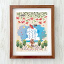 グラフィックアート 壁掛け おしゃれ 絵画 額付き 新築祝い 誕生日 プレゼント 島の彩 No.002 / 海風なびくハイビスカス S / M / L
