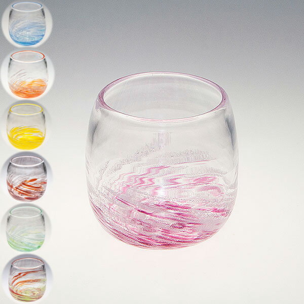 琉球ガラス 琉球グラス 冷茶グラス コップ 家飲み 宅飲み オンライン飲み会 誕生日プレゼント【さざ波タルグラス】のサムネイル