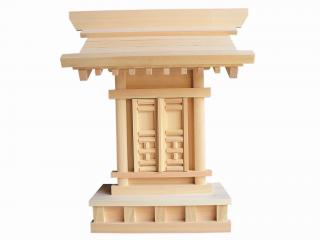 神棚 一社唐戸・中 (木曽ひのき) 桧 檜 ヒノキ 神棚 純国産 日本製 本体 一社