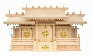 神棚 新寸屋根違い三社・中 (ひのき) 桧 檜 ヒノキ 純国産 日本製 マス組 モダン 本体 三社 神棚 新寸屋根違い三社・中 (ひのき) 桧 檜 ヒノキ 純国産 日本製 マス組 モダン 本体 三社