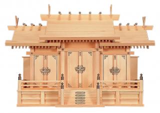 神棚 高級大型神棚 特大三社 (木曽ひのき) 桧 檜 ヒノキ 高級神棚 純国産 日本製 マス組 モダン 本体 三社 神棚 高級大型神棚 特大三社 (木曽ひのき) 桧 檜 ヒノキ 高級神棚 純国産 日本製 マス組 モダン 本体 三社