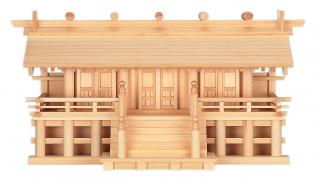 神棚 木曽通し三社 みす付 (木曽ひのき) 桧 檜 ヒノキ 純国産 日本製 本体 三社