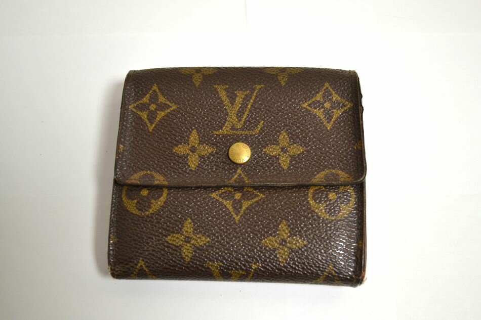 乐天商城 - [中古] 難あり LOUIS VUITTON ポルトモネビエカルトクレディ Wホック 財布 モノグラム 折り財布 M61652 ルイヴィトン USED品 男女兼用財布