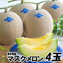 マスクメロン4玉(1.5kg×4玉)【送料無料】熊本県産 高級メロン 贈答 ギフト