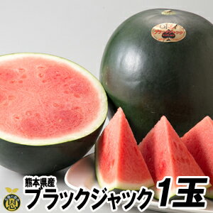 Watermelon - ブラックジャックスイカ1玉【送料無料】熊本県産　西瓜　種なし