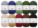 LIHAO 毛糸 1玉50g 10色セット 中細 アクリル 糸 並太 約180m 編み物 編み糸 織り糸(3)