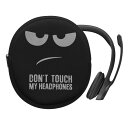 kwmobile 収納ケース Logitech H390対応 ケース - ヘッドセット 耐衝撃 ネオプレン Don't touch my headphonesデザイン