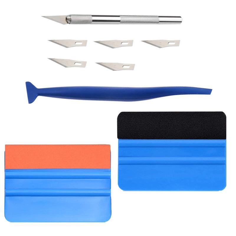 サムコス カーボンシート カーフィルム 貼付補助ツール 気泡なし傷なし 貼り付け工具キット 万能 5点セ..