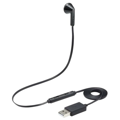 エレコム ヘッドセット イヤホンマイク USB接続 モノラル ブラック HS-EP20UBK エレコム ヘッドセット イヤホンマイク USB接続 モノラル ブラック HS-EP20UBK