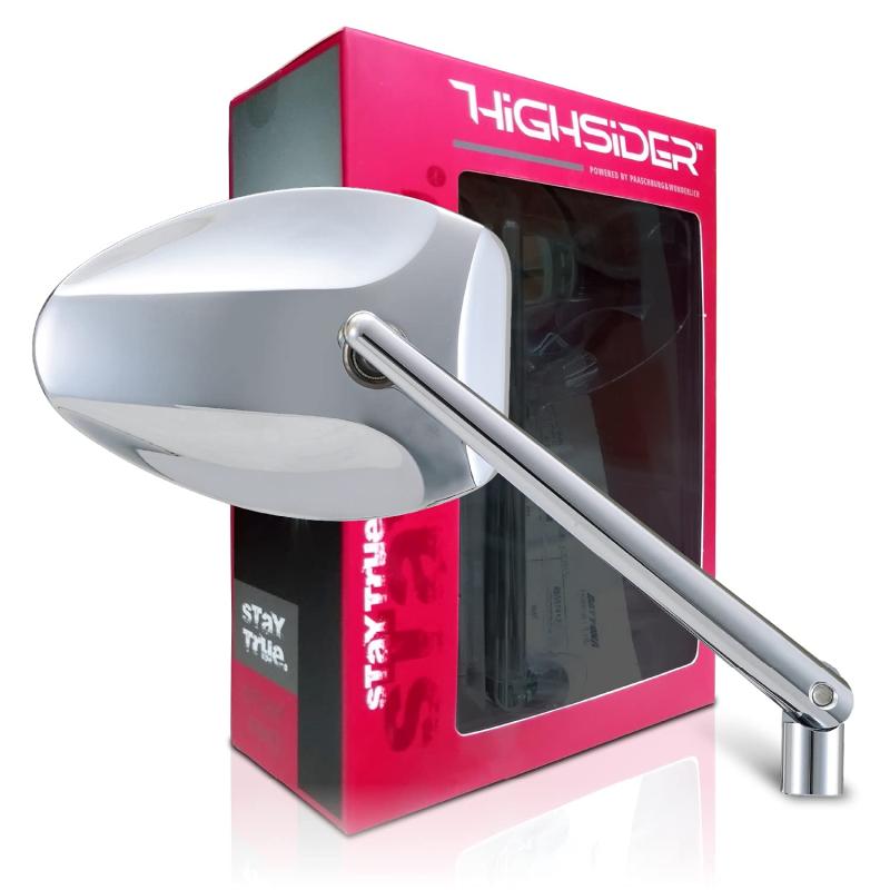 デイトナ HIGHSIDER (ハイサイダー) バイク用 ロッドミラー 片側1本 10mm正/逆ネジ対応 ECE規格クリア(2)