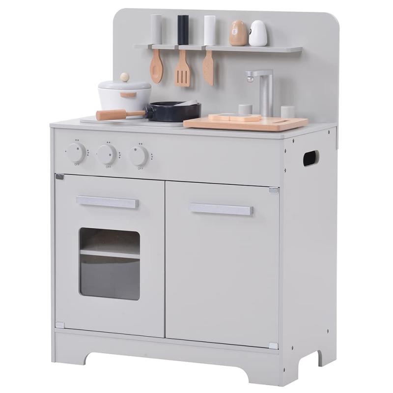 [食品衛生法適合検査済] おままごとキッチン 木製 組立式 調理器具付き セット おままごと おもちゃキッチン ミニキッチン 子供用 収納 誕生日 まねっこ 知育玩具 プレゼント ピンク 人気