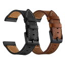 LDFAS レザーバンド Fitbit Sense/Versa 3バンド対応 (2パック) レディース メンズ アクセサリー 腕時計ストラップ ブラックメタルバックル付き Fitbit Sense/Versa 3スマートウォッチ/ブラウン+ブラック(2)