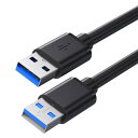USB 3.0 ケーブル タイプAオス-タイプAオス 高速データ転送 高耐久性 充電に対応 HDD TV Box カメラ DVDプレーヤー プリンタ モデムなど...