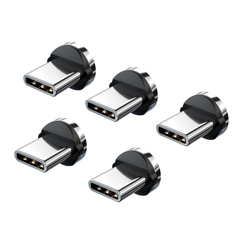 YFFSFDC マグネット充電 ケーブル用端子 【5個セット】 2.4A 専用 TypeC マグネット端子防塵プラグ 磁気ヘッド