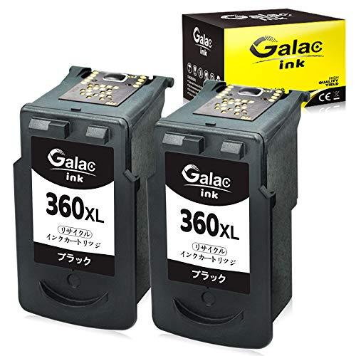 【Galac ink】キャノンCanon BC360XL BC-360 ブラック2個セット 360残量表示付 再生インク【対応機種】PIXUS TS5330 5300 5430 5400