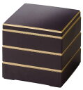J-kitchens 重箱 日本製 3段 8.5寸 彩校倉 新溜渕金 25.4cm x 25.4cm x 20.5cm