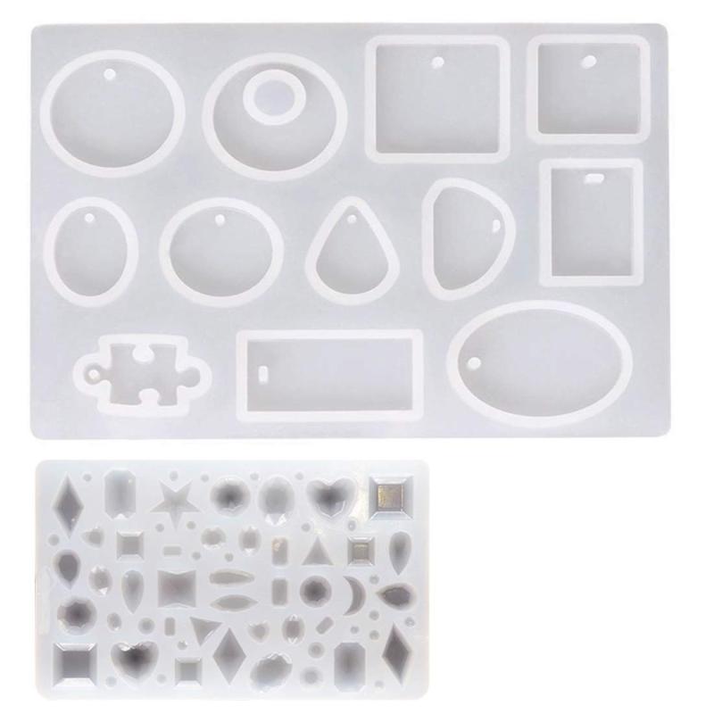 【Za-Bi (ザ-ビ) 】シリコンモールド 基本形 2プレート ハート 楕円 ダイヤ レジン型