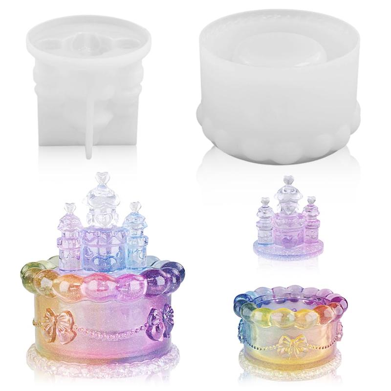 Voyyphixa シリコンモールド トレイ ハート フラワー クマ 3種類 小物入れ 小物置き DIY 手作り レジン UVレジン エポキシ樹脂 粘土 アクセサリー ジュエリー 収納用 果物 食物 家庭用 コースター