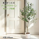 \レビュー特典あり/ 【生花店監修】 フェイクグリーン オリーブ オリーブの木 リアル 人工観葉植物 観葉植物 フェイク 大型 造花 120cm インテリア 室...