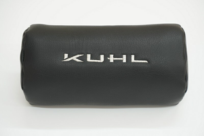 ［906 by KUHL］ネックパッド ネック パッド ヘッドレスト 人気 おしゃれ 汎用 黒 ブラック クッション レザー KUHL クール 906 グッズ アパレル デザイン かっこいい シンプル 刺繍 銀糸