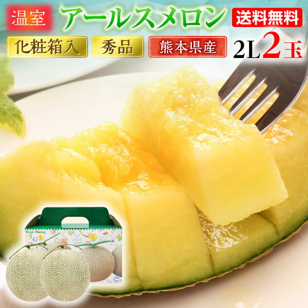 父の日 プレゼント 父の日ギフト 母の日 遅れてごめんね フルーツ 果物 アールスメロン 秀品 2L/2玉 熊本県産 温室 送料無料 高級メロン プレゼント 甘い フルーツの里 誕生日 お返し お祝い …