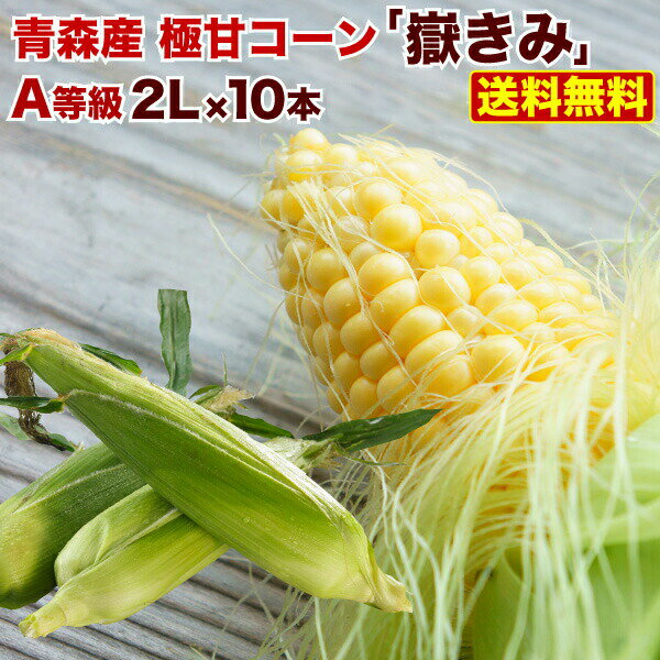 とうもろこし 嶽きみ (恵味) 早得 朝採り 産地直送 青森県産 プレミアムA等級 2Lサイズ 10本入 ×1箱 極甘 コーン 送料無料 Y蔵