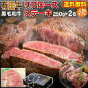 ギフト 食べ物 肉 宮崎県産 有田牛 最高級品質 黒毛和牛 リブロースステーキ 250g x2枚 冷凍 化粧箱入 送料無料 Y凍