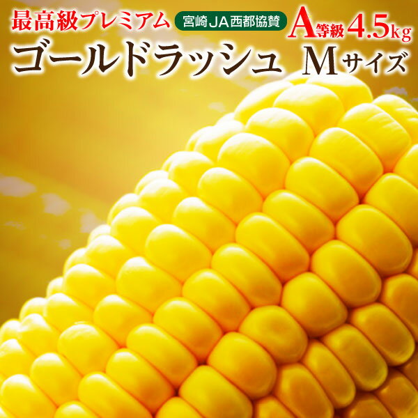 宮崎JA西都協賛★最高級プレミアムとうもろこし『ゴールドラッシュ』 スイートコーンの代表産地「宮崎県西都市」より、 生でも美味しい！たくさんの栄養が行き渡った、大きくて甘〜い『 A等級のMだけ』をお届け♪ トウモロコシの糖度が高くなる早朝に、1本1本すべて手作業の「手もぎ」＆「朝もぎ」して、農家から直接「その日のうちに産地直送」します。 ◆5月下旬より最速出荷！ 商品名 宮崎JA西都協賛★最高級プレミアムとうもろこし『ゴールドラッシュ』 内容 約4.5kg×1箱 ※1箱約4.5kgあたり、Mサイズ 18本 　 本数はお約束できません。 特典 送料無料！！ (北海道・沖縄地区のみ送料520円) 保存方法 冷暗所や冷蔵庫にて保存 送料について 本品は送料無料です。 ※ただし、北海道・沖縄地区へのお届けの場合は、別途520円申し受けます。 発送について 5月下旬より順次出荷予定 冷蔵クール便配達:産地直送(宮崎県西都より直送) ※ヤマト運輸でお届けします。 ★お届け日のご指定ができません。 その他の商品との 同梱発送ができません。 お支払いについて 【クレジットカードの場合】 ※手数料無料です。 【代金引換の場合】 ※別途、代金引換手数料として330円を申し受けます。 ※ご贈答用には、ご利用いただけません。 【コンビニ払い(前払い)の場合】 ※ご入金確認後の発送となります。 (当店より「支払い用URL」が記載されたメールをお送りします。こちらのURLにアクセスしていただき、お支払いください。) ※お急ぎの場合は、その他のお支払い方法をご利用ください。 納品書・領収証について 産地直送のため、納品書・領収証等は、お届けの商品に同封できません。 ※ご希望の場合は、別送させていただきますのでお申し付けくださいませ。 お客様へ トウモロコシは自然の農作物で、大変デリケートです。 今期に収穫したトウモロコシにも、甘さにばらつきがある場合がございます。 予めご了承いただけますようお願い申し上げます。 また、お届け後は、すぐに箱から取り出していただき冷暗所や冷蔵庫で保存のうえ、お早めにお召し上がりください。 名　称 　とうもろこし(ゴールドラッシュ) 産地名 　国産(宮崎県) ＜関連キーワード＞ のし・ギフトBOX対応もあります。コンビニ後払い対応可能 母の日 プレゼント 母の日ギフト 父の日 プレゼント 父の日ギフト 敬老の日ギフト 敬老の日ギフト 海の幸ギフト 贈り物 内祝い お中元 敬老の日 お歳暮 ご挨拶 引き出物 引出物 内祝 快気祝い 香典返し お返し カタログ 結婚式　セット 人気 お年賀 御歳暮 母の日 父の日 遅れてごめんね 初任給 プレゼント 退職祝い 楽天グルメ大賞 内祝い お返し 御正月 お正月 御年賀 お年賀 御年始 初盆 お盆 御中元 お中元 お彼岸 残暑御見舞 残暑見舞い 敬老の日 寒中お見舞 クリスマス クリスマスプレゼント クリスマスイブ クリスマスイヴ お歳暮 御歳暮 春夏秋冬 日常の贈り物 退院祝い 全快祝い 快気祝い 快気内祝い 御挨拶 ごあいさつ 引越しご挨拶 引っ越し お宮参り御祝 志 進物 長寿のお祝い 61歳 還暦（かんれき） 還暦御祝い 還暦祝 祝還暦 華甲（かこう） 祝事 合格祝い 進学内祝い 成人式 御成人御祝 卒業記念品 卒業祝い 御卒業御祝 入学祝い 入学内祝い 小学校 中学校 高校 大学 就職祝い 社会人 幼稚園 入園内祝い 御入園御祝 お祝い 御祝い 内祝い 金婚式御祝 銀婚式御祝 御結婚お祝い ご結婚御祝い 御結婚御祝 結婚祝い 結婚内祝い 結婚式 引き出物 引出物 御出産御祝 ご出産御祝い 出産御祝 出産祝い 出産内祝い 御新築祝 新築御祝 新築内祝い 祝御新築 祝御誕生日 バースデー バースディ バースディー 七五三御祝 753 初節句御祝 節句 昇進祝い 昇格祝い 就任 弔事 御供 お供え物 粗供養 御仏前 御佛前 御霊前 香典返し 法要 仏事 新盆 新盆見舞い 法事 法事引き出物 法事引出物 年回忌法要 一周忌 三回忌 七回忌 十三回忌 十七回忌 二十三回忌 二十七回忌 御膳料 御布施 御開店祝 開店御祝い 開店お祝い 開店祝い 御開業祝 周年記念 来客 お茶請け 御茶請け 異動 転勤 定年退職 退職 挨拶回り 転職 お餞別 贈答品 粗品 おもたせ 手土産 心ばかり 寸志 新歓 歓迎 送迎 新年会 忘年会 二次会 記念品 景品 開院祝い プチギフト お土産 ゴールデンウィーク GW 帰省土産 バレンタインデー バレンタインデイ ホワイトデー ホワイトデイ お花見 ひな祭り 端午の節句 こどもの日 ギフト プレゼント 御礼 お礼 謝礼 御返し お返し お祝い返し 御見舞御礼 個包装 上品 上質 高級 お取り寄せスイーツ おしゃれ 可愛い かわいい 食べ物 お取り寄せ 人気 食品 老舗 おすすめ インスタ インスタ映え ありがとう ごめんね おめでとう 今までお世話になりました いままで お世話になりました これから よろしくお願いします お父さん お母ん 兄弟 姉妹 子供 おばあちゃん おじいちゃん 奥さん 彼女 旦那さん 彼氏 先生 職場 先輩 後輩 同僚 取り寄せ 大切な人 大切な時 重要 詰め合わせ グルメセット お母さん 親 親父 早割 数量限定 まだ間に合う お中元 中元 お中元ギフト 御中元 御中元ギフト 御中元人気 お中元人気 誕生日プレゼント 父 ギフト ゴルフコンペ 景品 夏バテ 春バテ